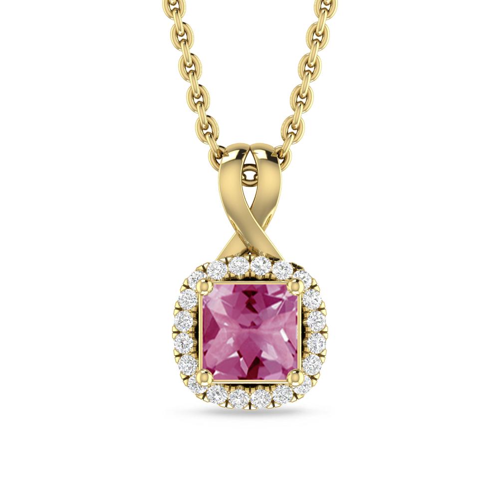 Yellow Gold - Pink Tourmaline