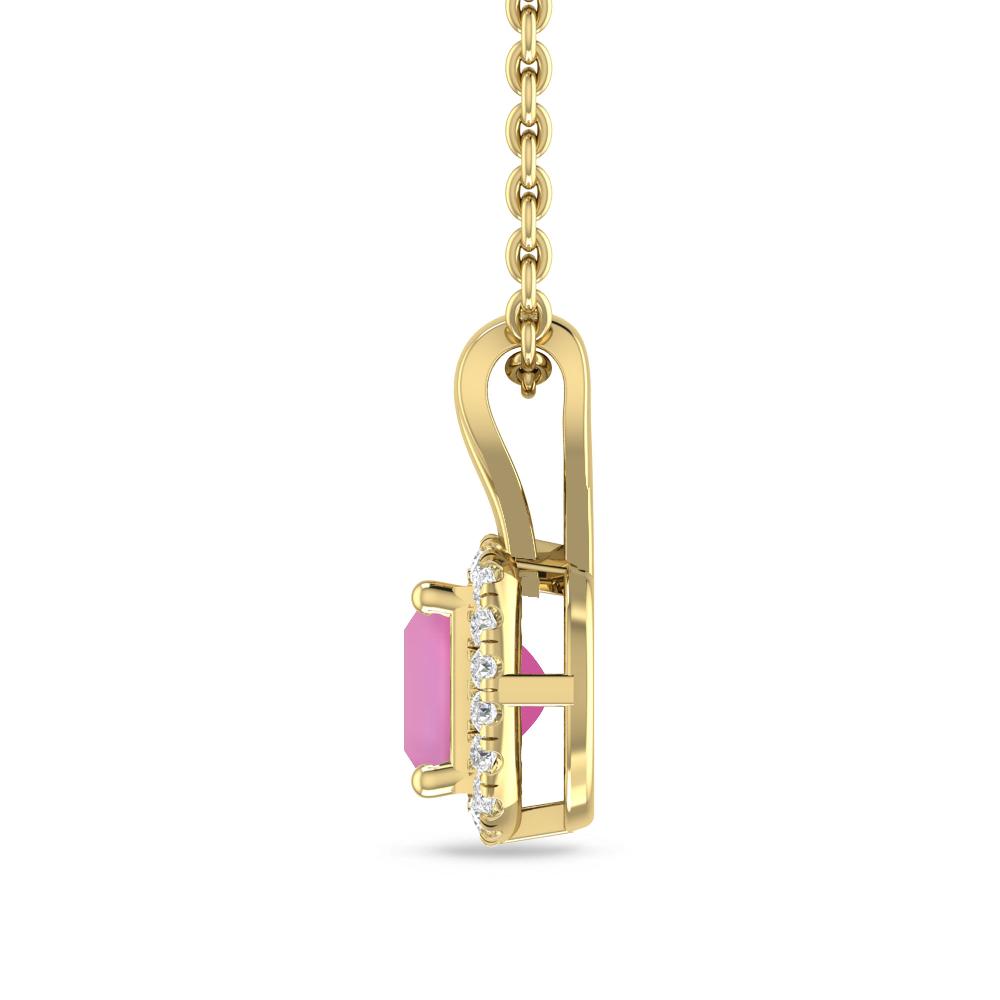 Yellow Gold - Pink Tourmaline