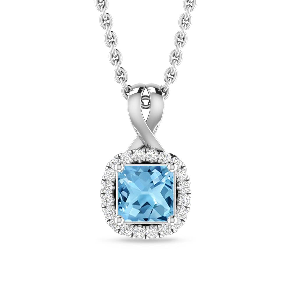 White Gold - Blue Topaz