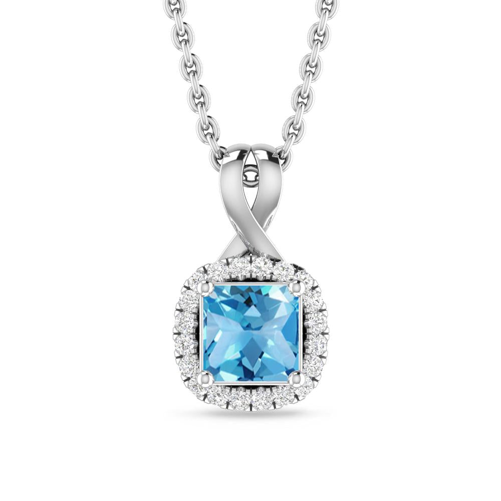 White Gold - Blue Topaz