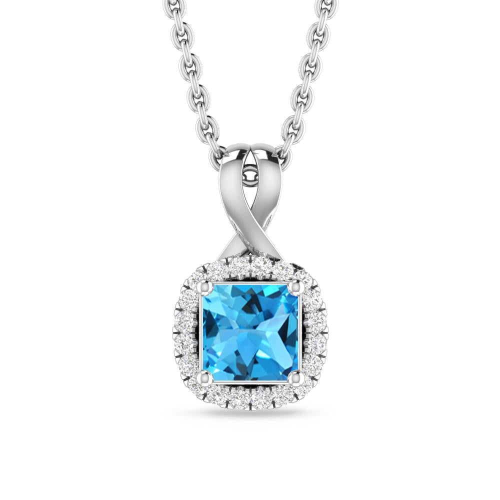 White Gold - Blue Topaz