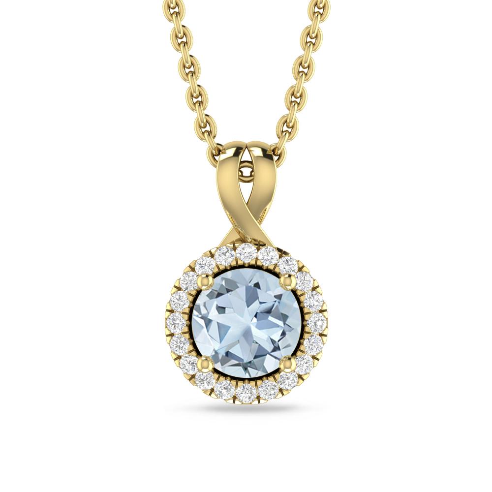 Yellow Gold - Aquamarine