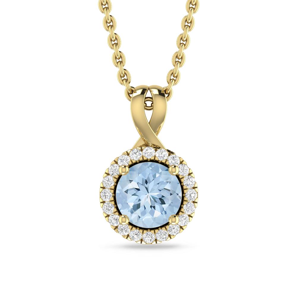 Yellow Gold - Aquamarine