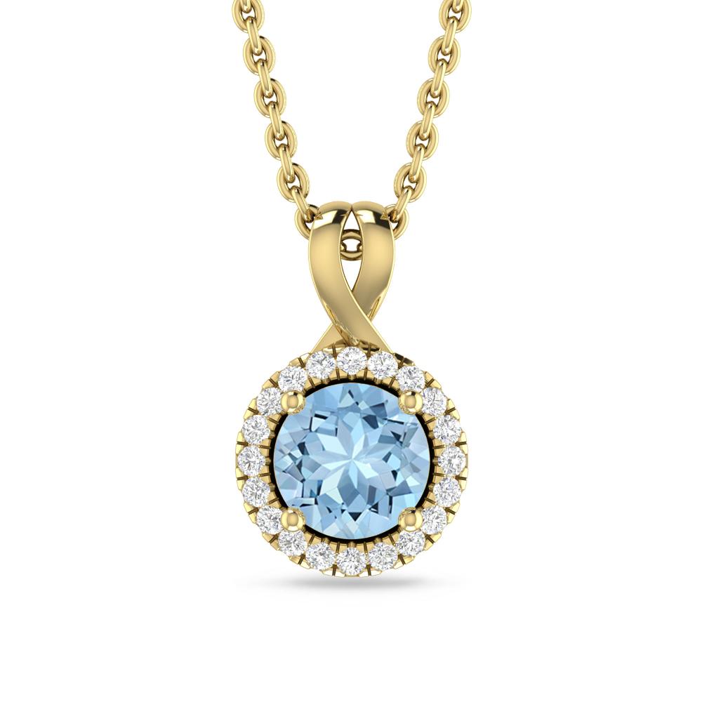 Yellow Gold - Aquamarine