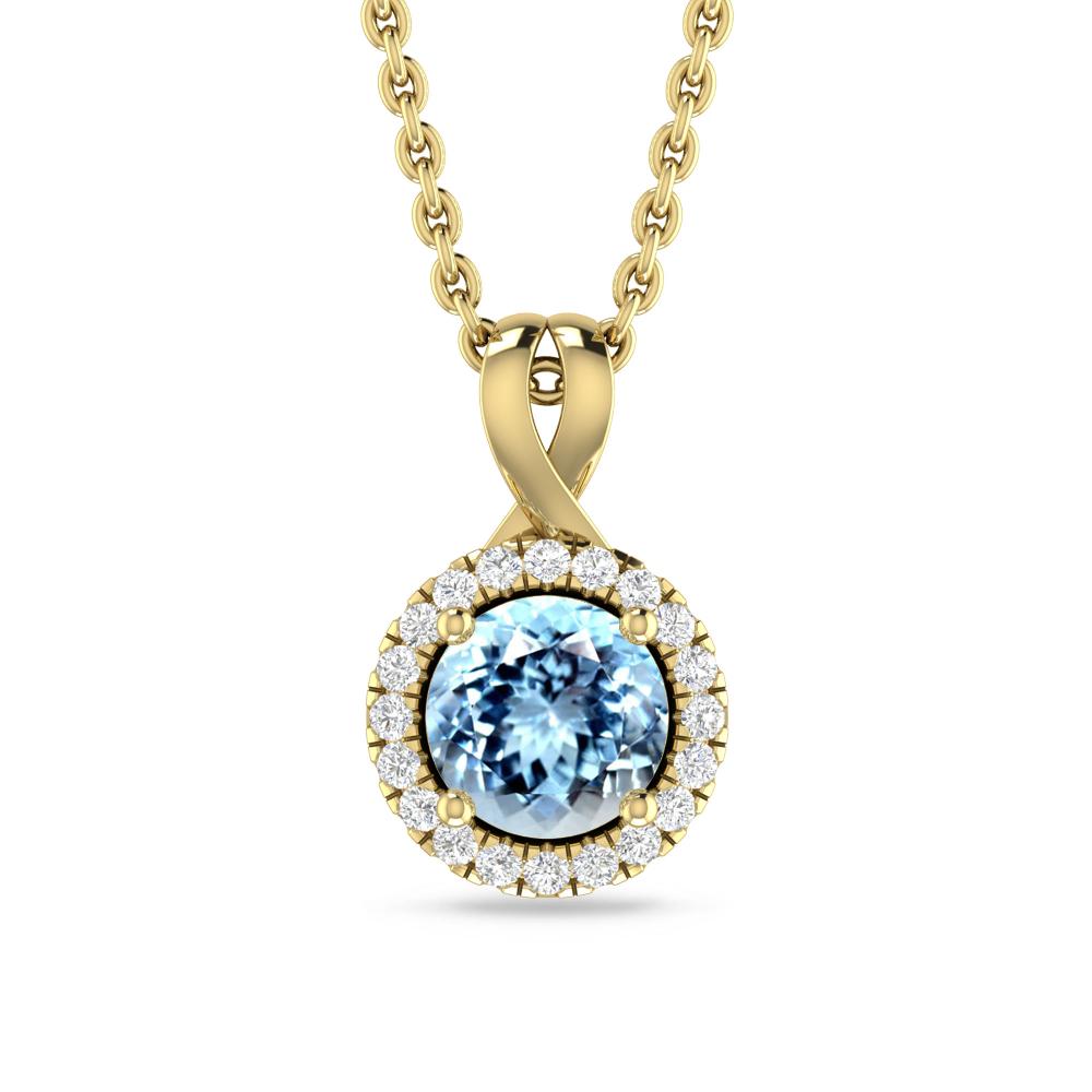 Yellow Gold - Aquamarine