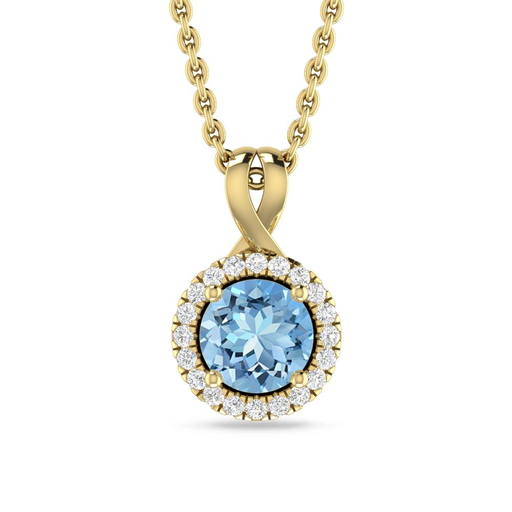 Yellow Gold - Aquamarine