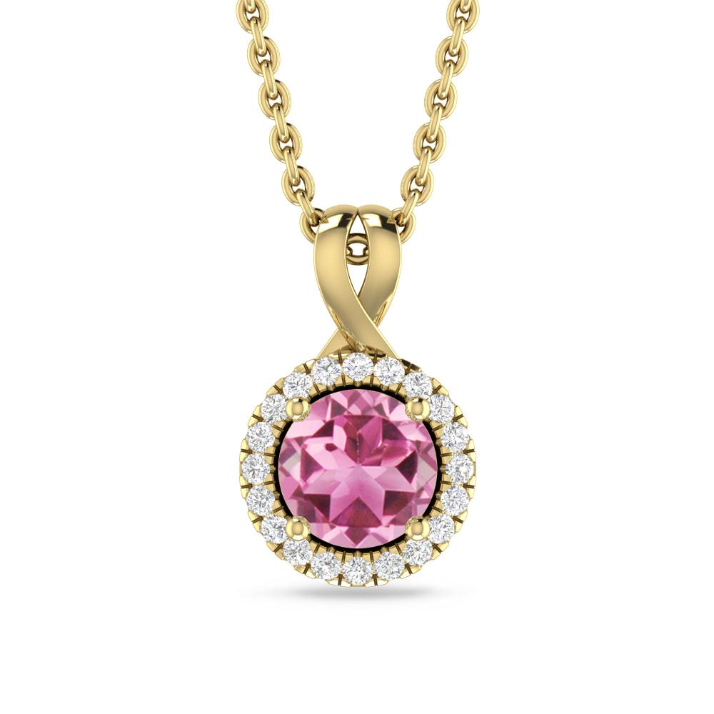 Yellow Gold - Pink Tourmaline