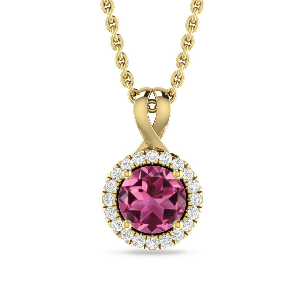 Yellow Gold - Pink Tourmaline