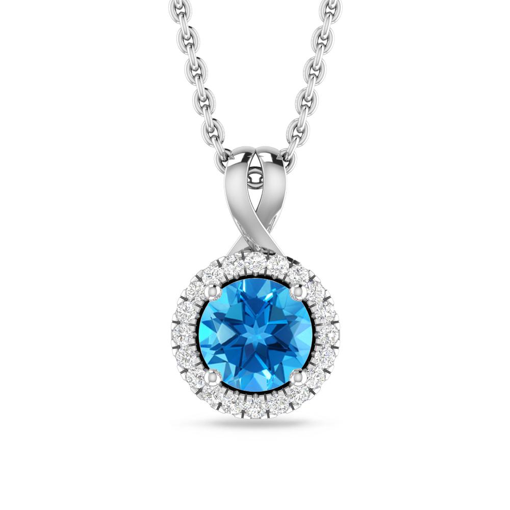 White Gold - Blue Topaz