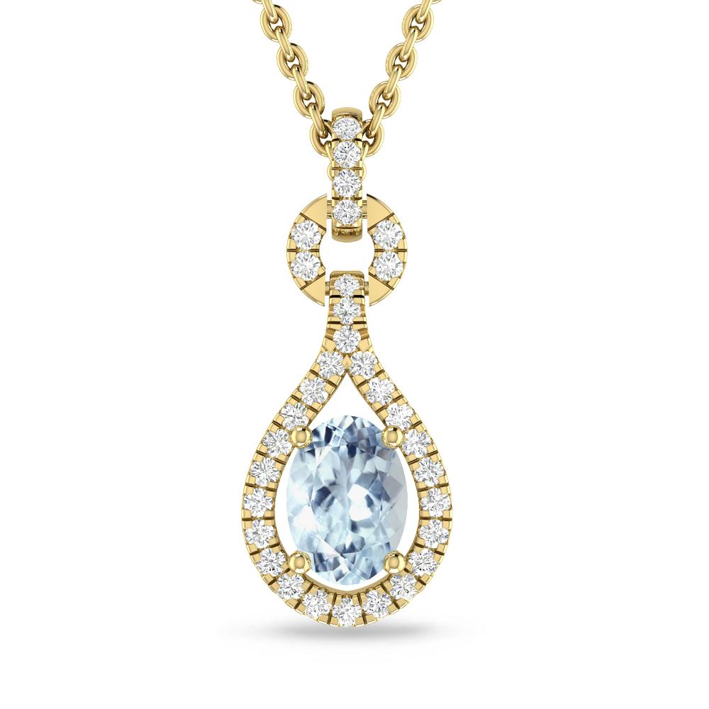 Yellow Gold - Aquamarine