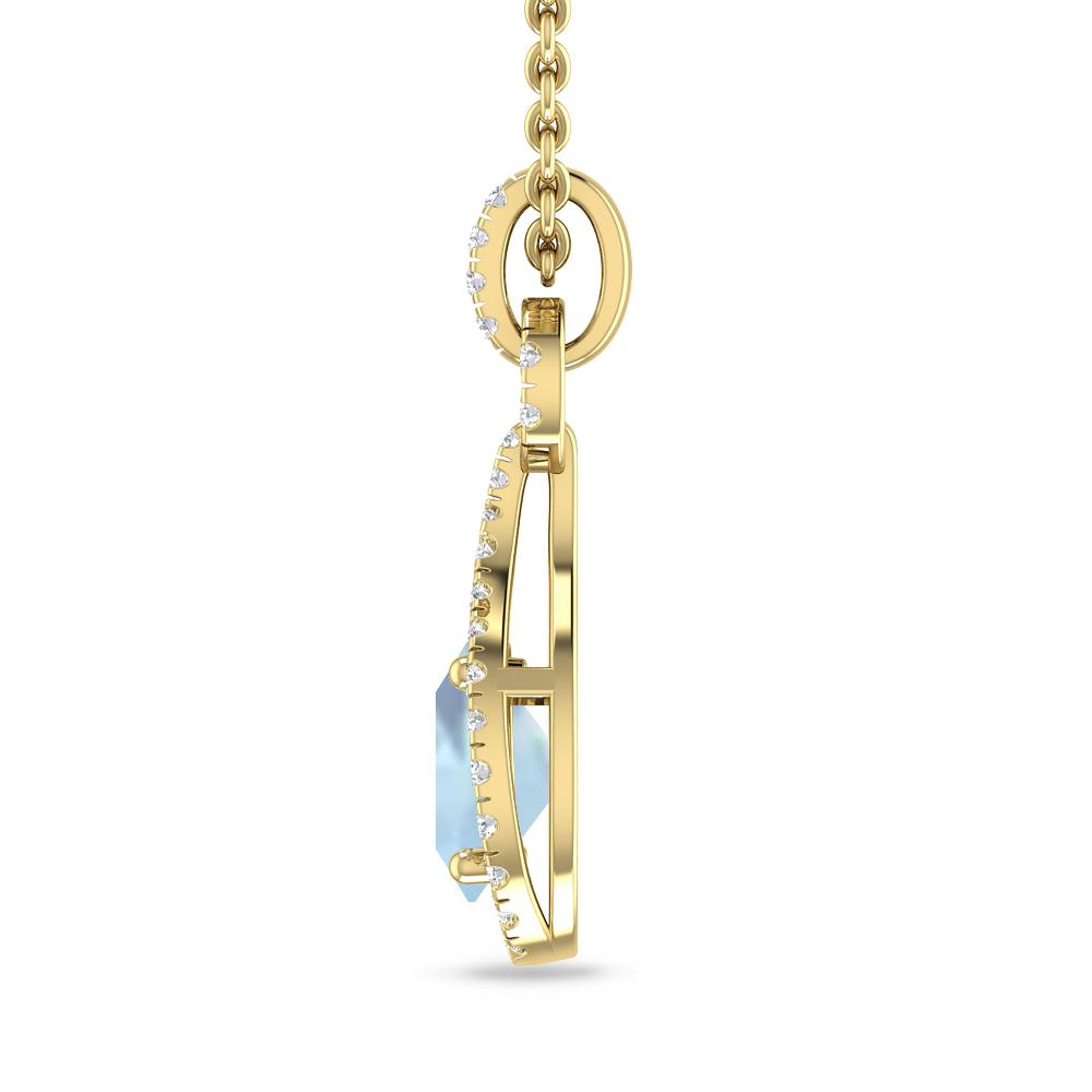 Yellow Gold - Aquamarine