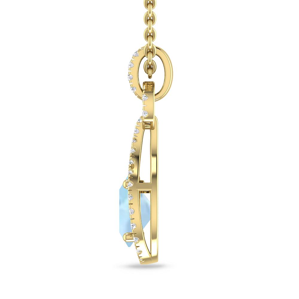 Yellow Gold - Aquamarine