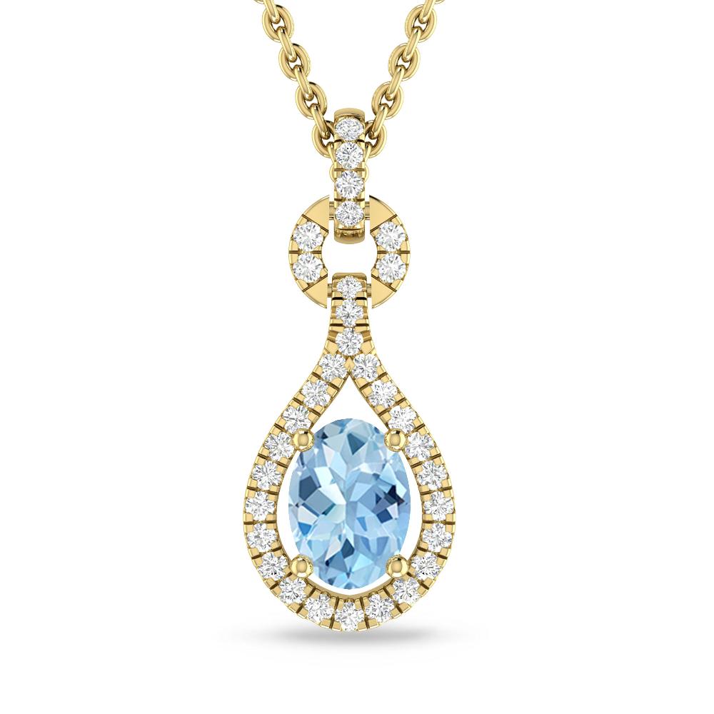 Yellow Gold - Aquamarine