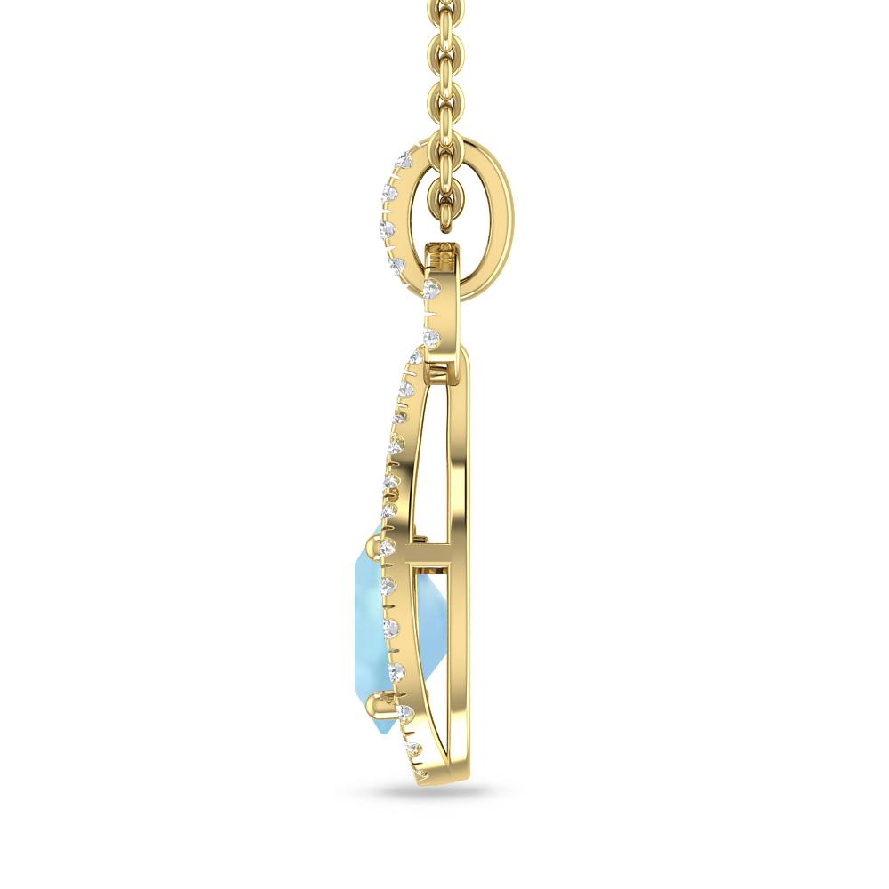 Yellow Gold - Aquamarine