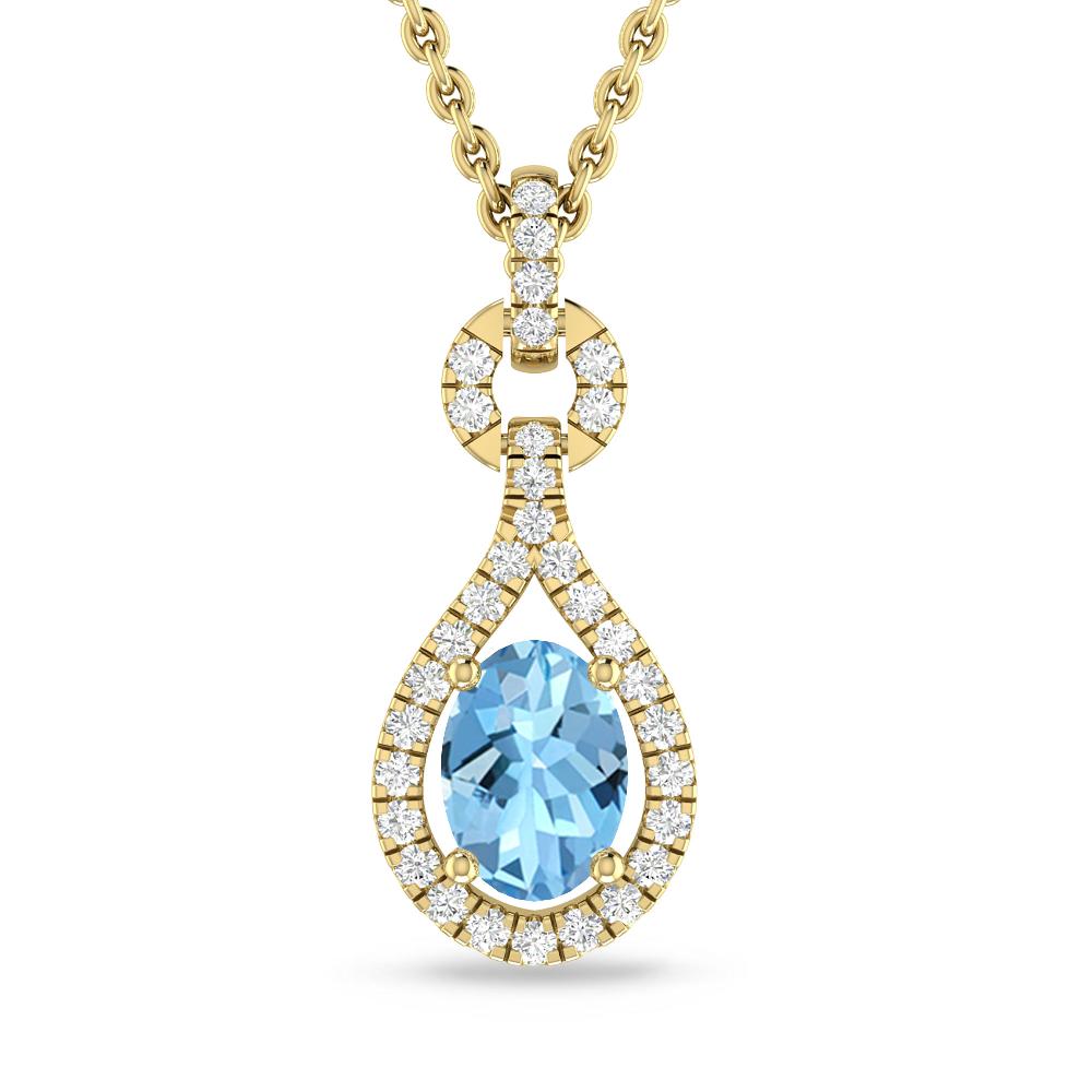 Yellow Gold - Aquamarine