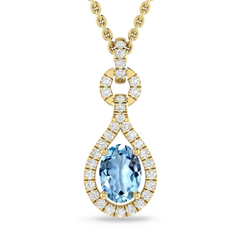 Yellow Gold - Aquamarine