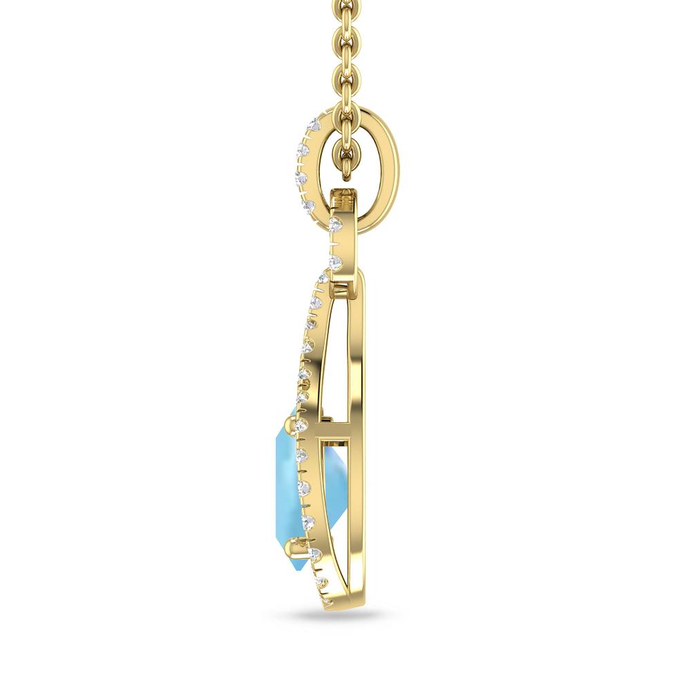 Yellow Gold - Aquamarine