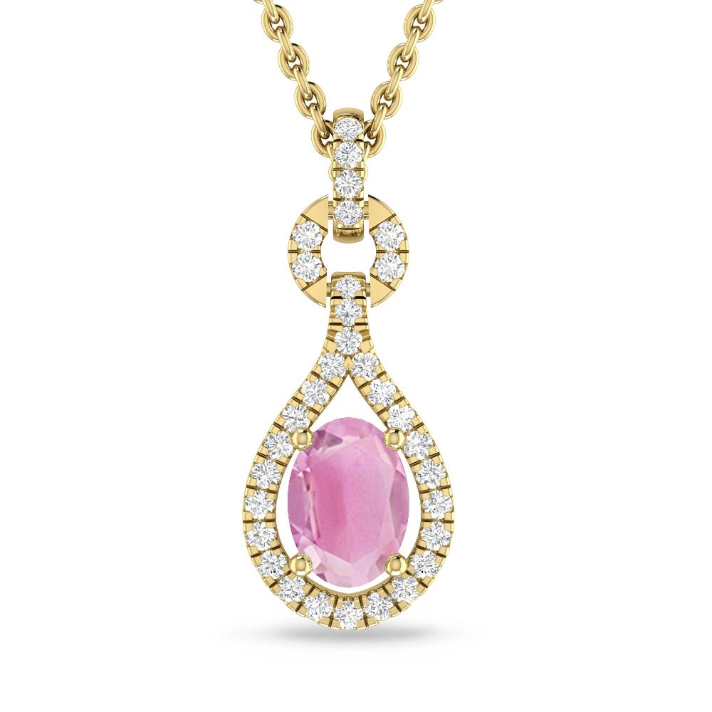 Yellow Gold - Pink Tourmaline