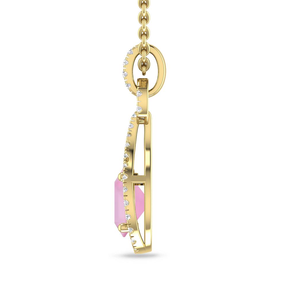 Yellow Gold - Pink Tourmaline