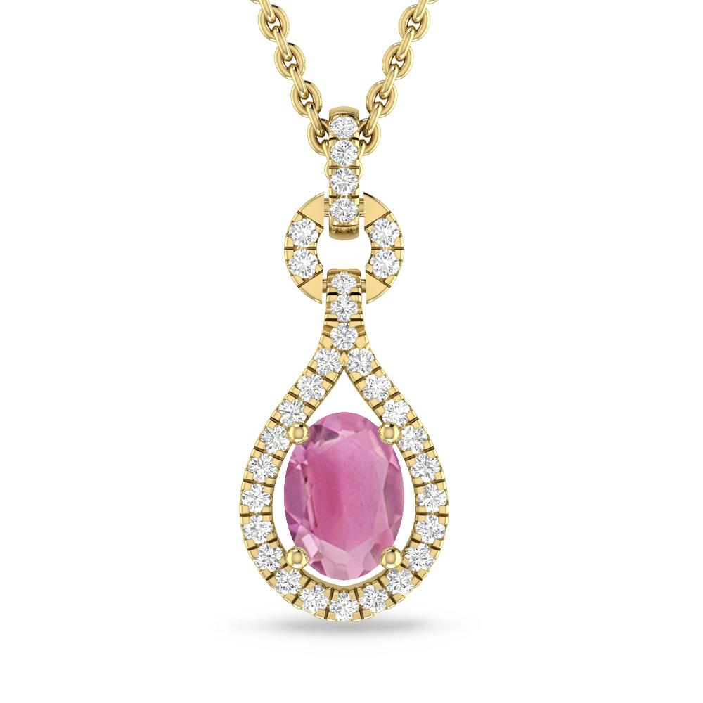 Yellow Gold - Pink Tourmaline