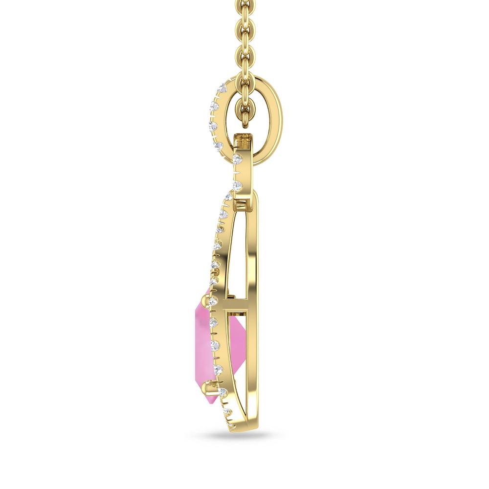 Yellow Gold - Pink Tourmaline