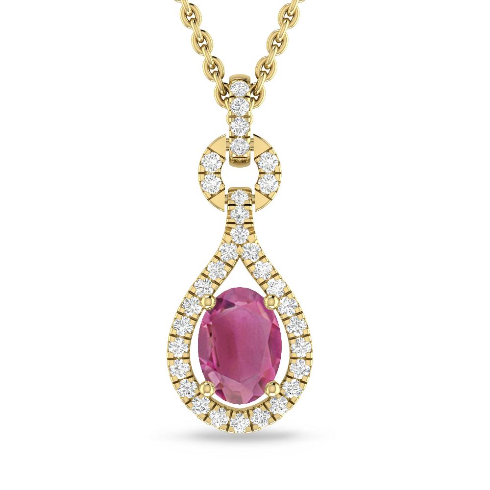 Yellow Gold - Pink Tourmaline