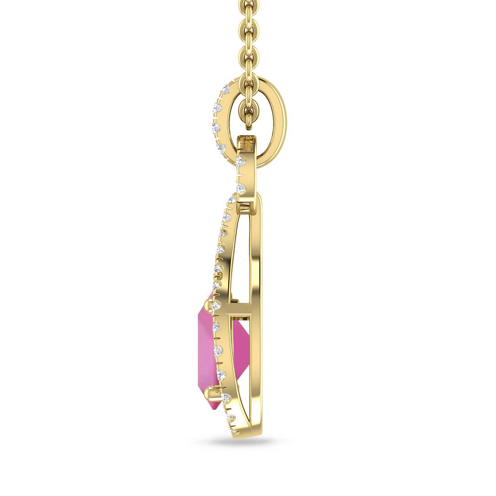 Yellow Gold - Pink Tourmaline