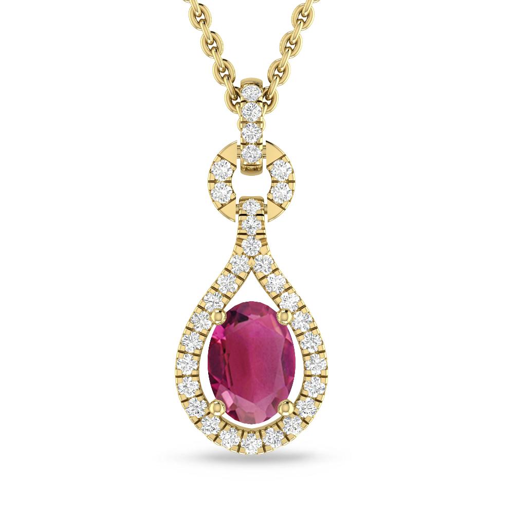 Yellow Gold - Pink Tourmaline