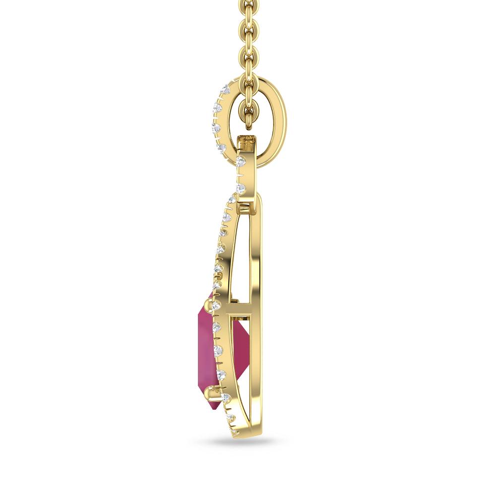 Yellow Gold - Pink Tourmaline