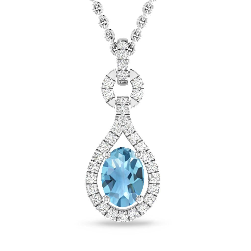 White Gold - Blue Topaz