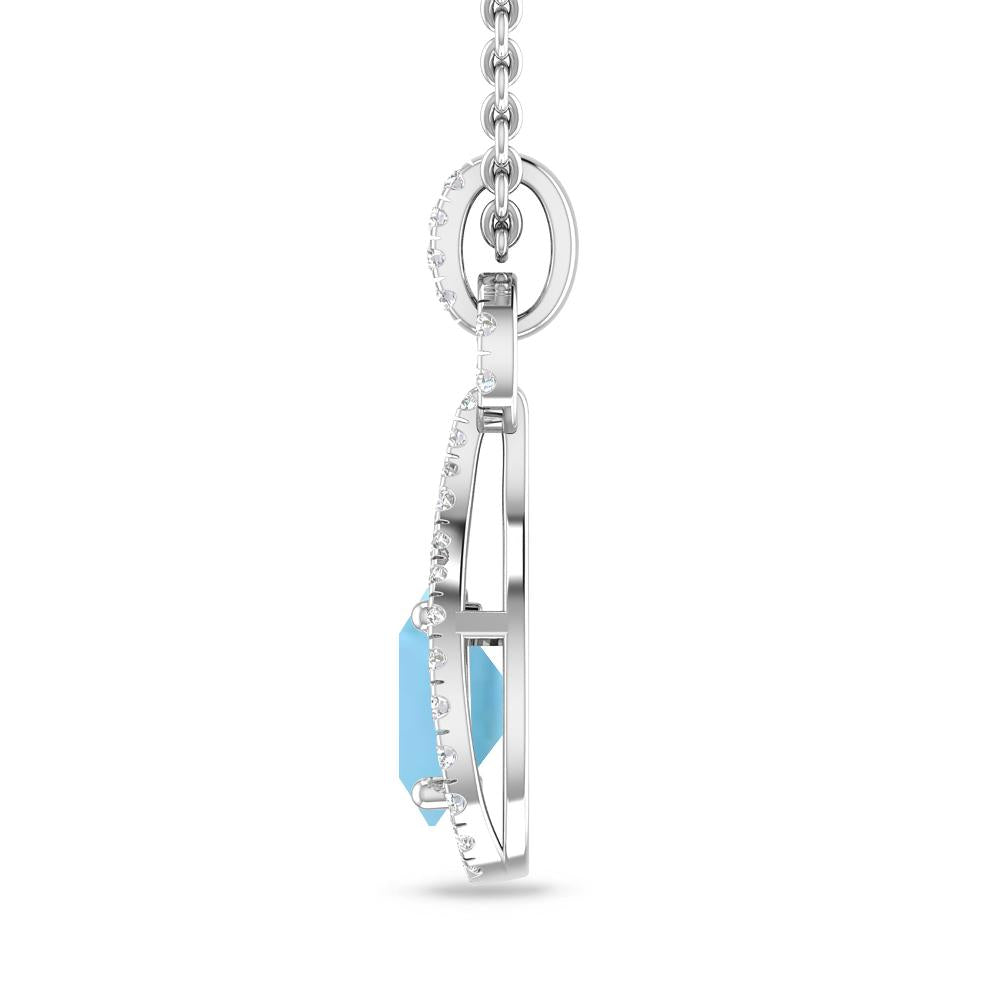 White Gold - Blue Topaz