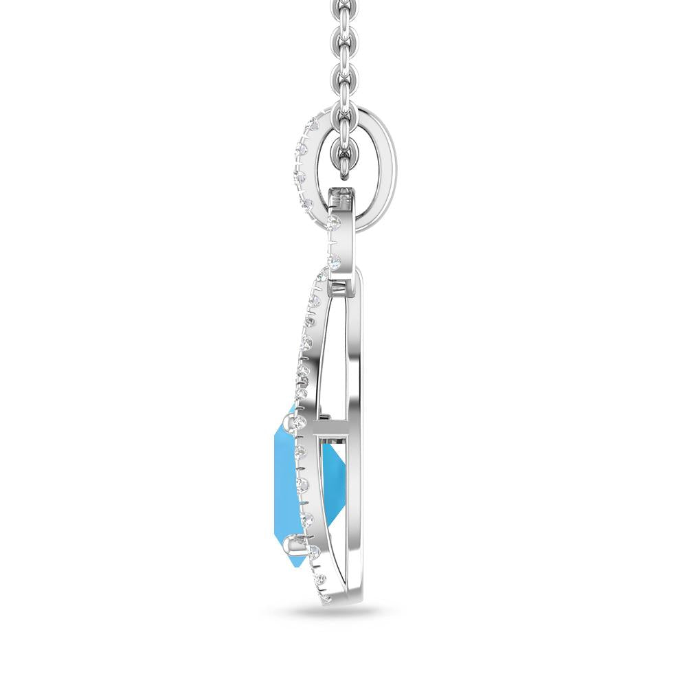 White Gold - Blue Topaz