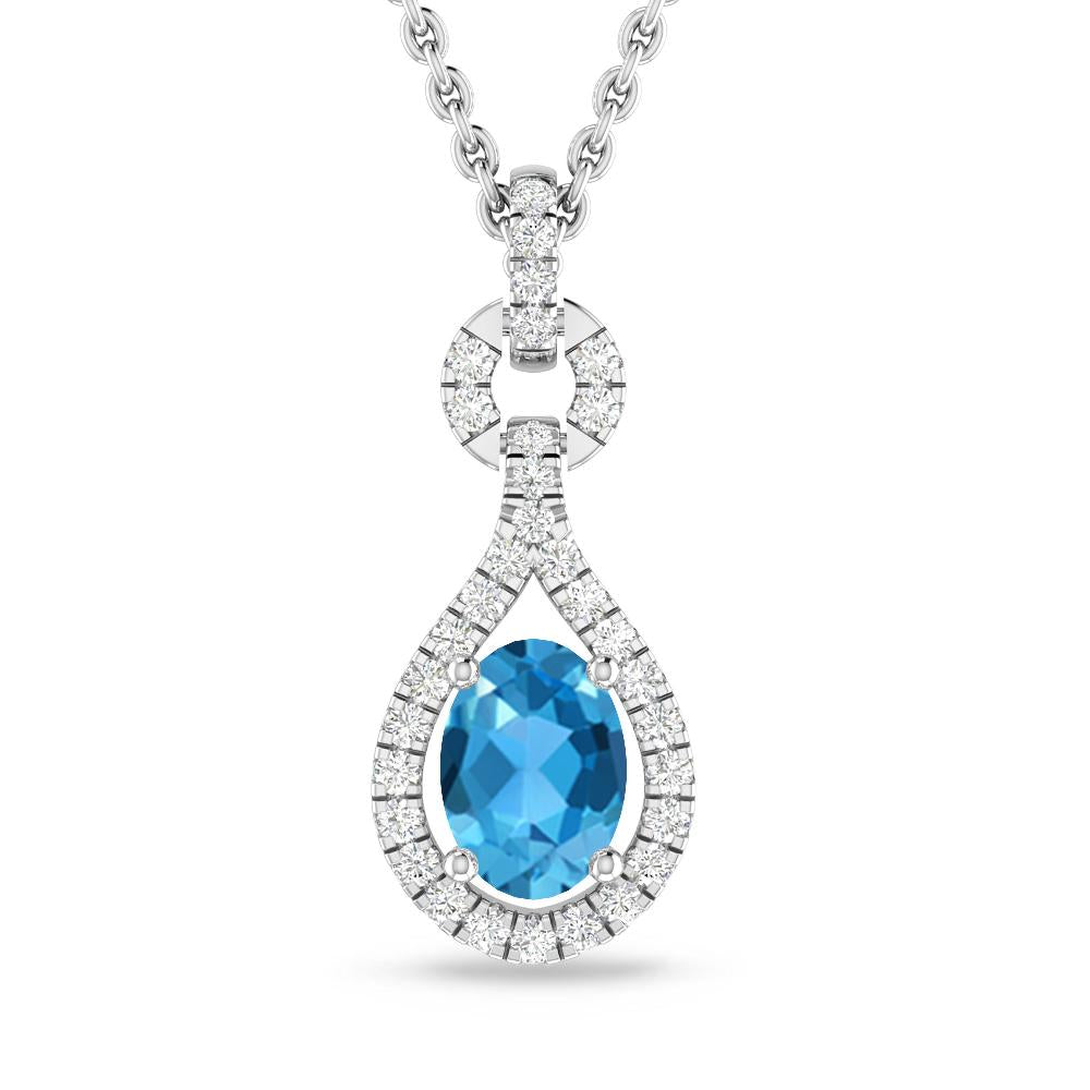 White Gold - Blue Topaz