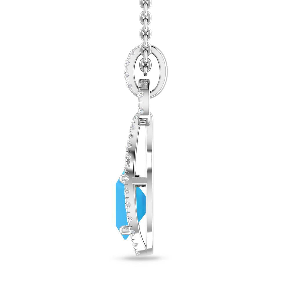 White Gold - Blue Topaz