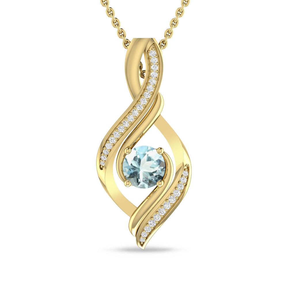 Yellow Gold - Aquamarine