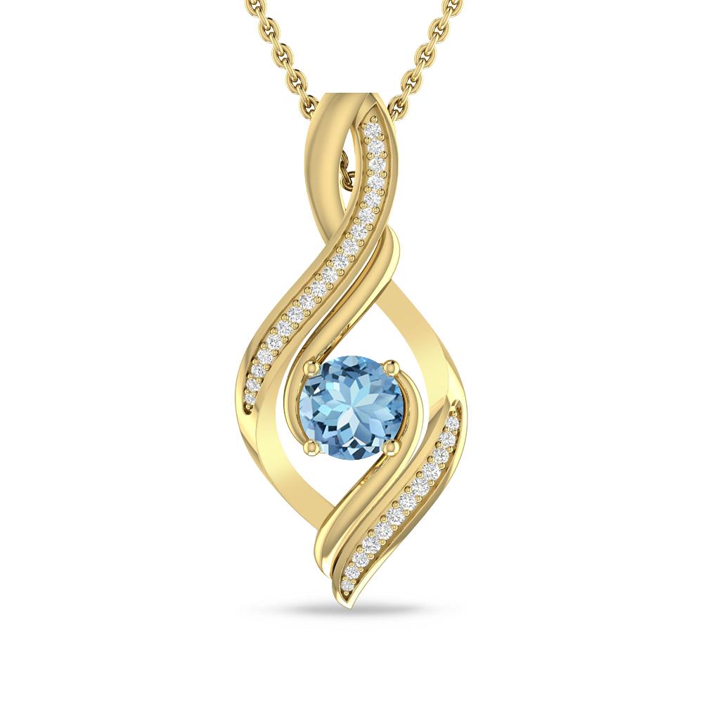 Yellow Gold - Aquamarine