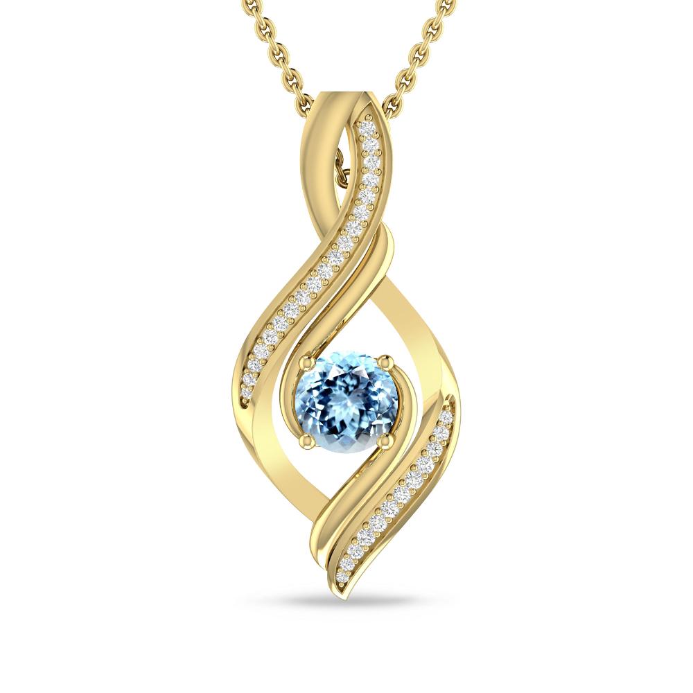 Yellow Gold - Aquamarine