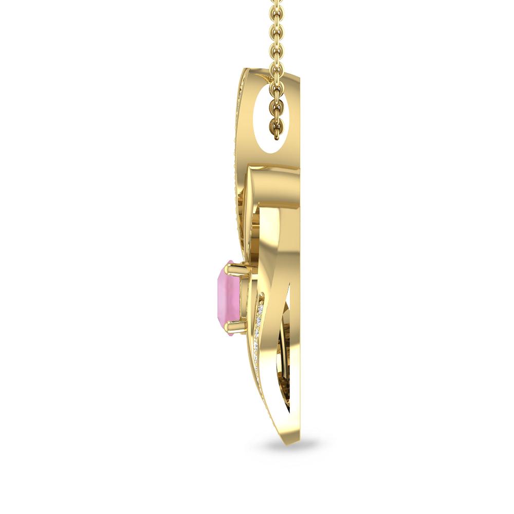 Yellow Gold - Pink Tourmaline