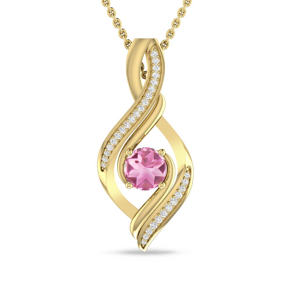 Yellow Gold - Pink Tourmaline