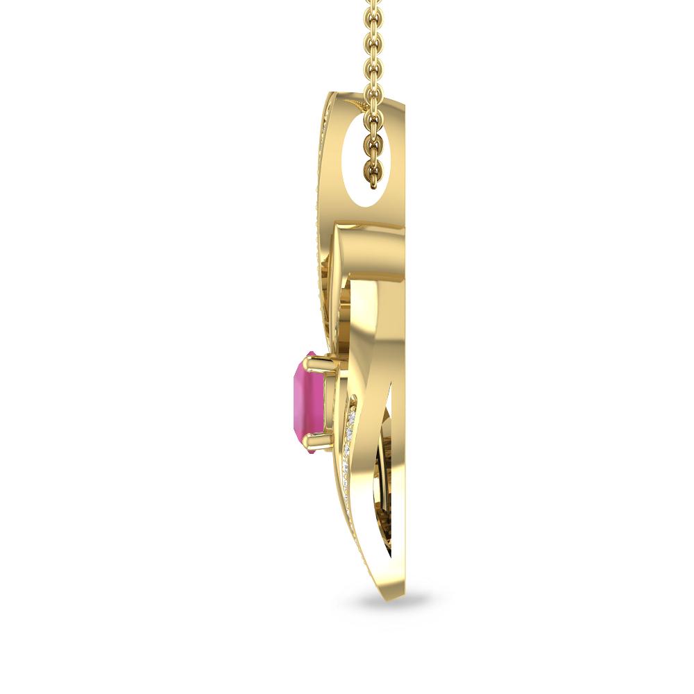 Yellow Gold - Pink Tourmaline