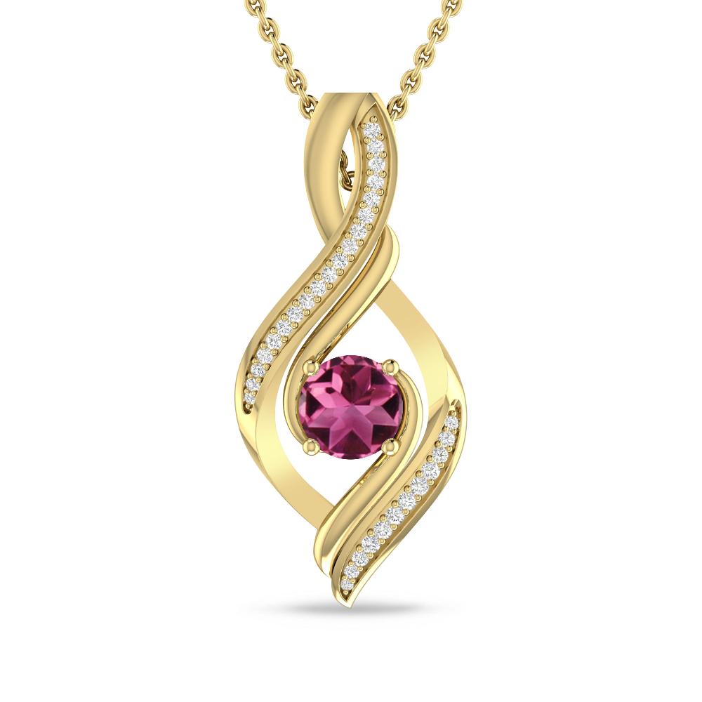 Yellow Gold - Pink Tourmaline