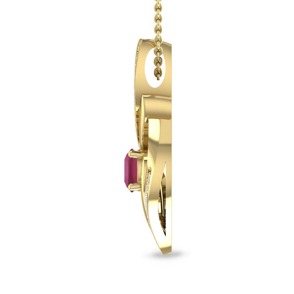 Yellow Gold - Pink Tourmaline