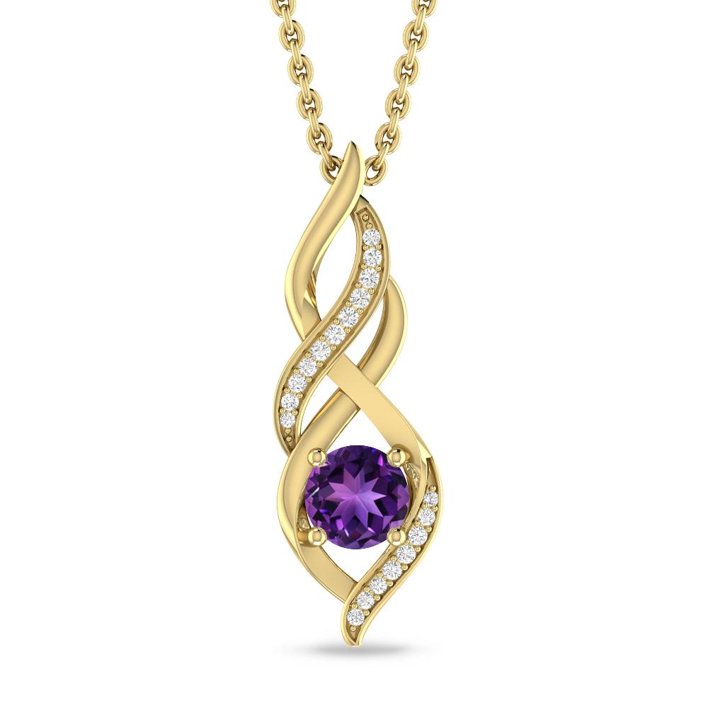 Yellow Gold - Amethyst