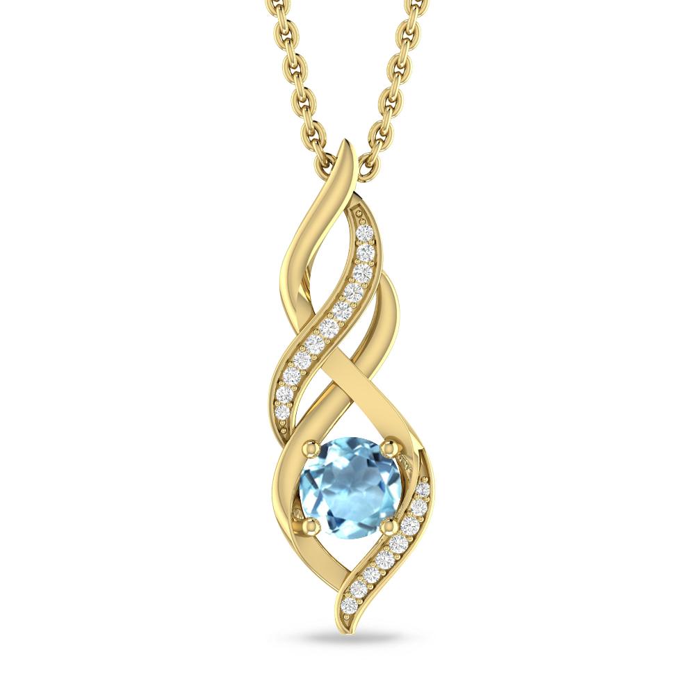 Yellow Gold - Aquamarine