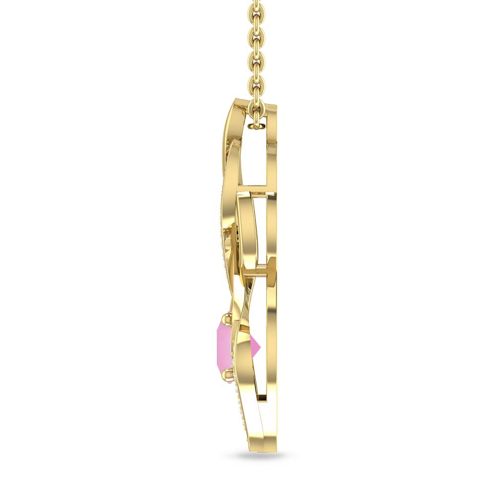 Yellow Gold - Pink Tourmaline