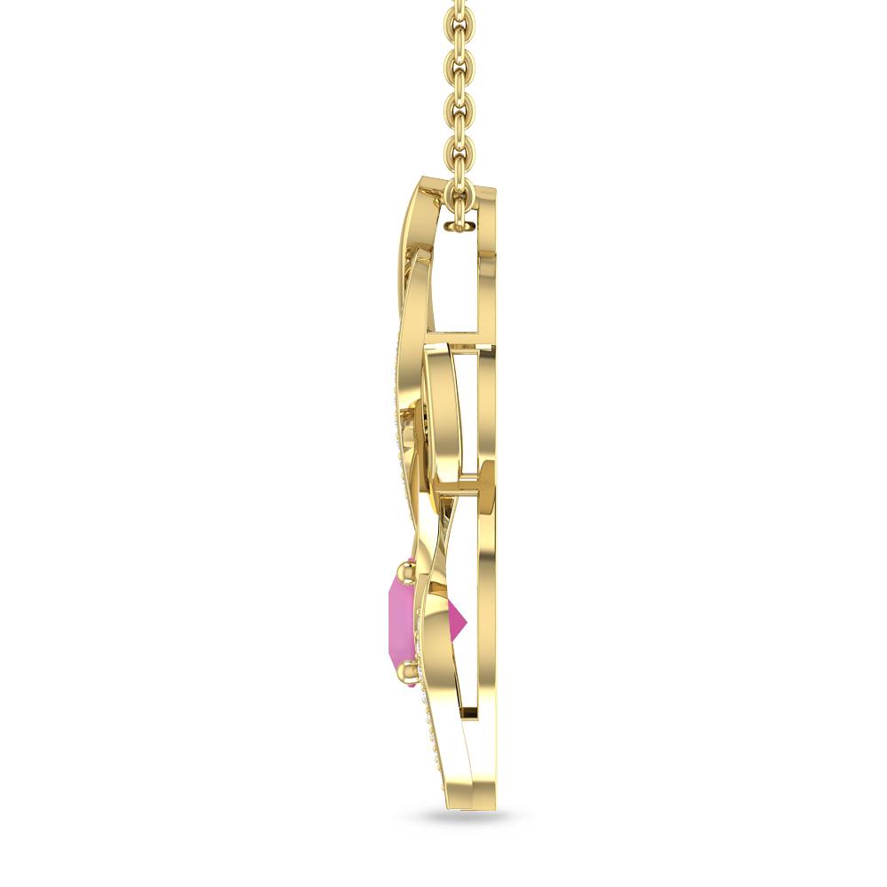 Yellow Gold - Pink Tourmaline