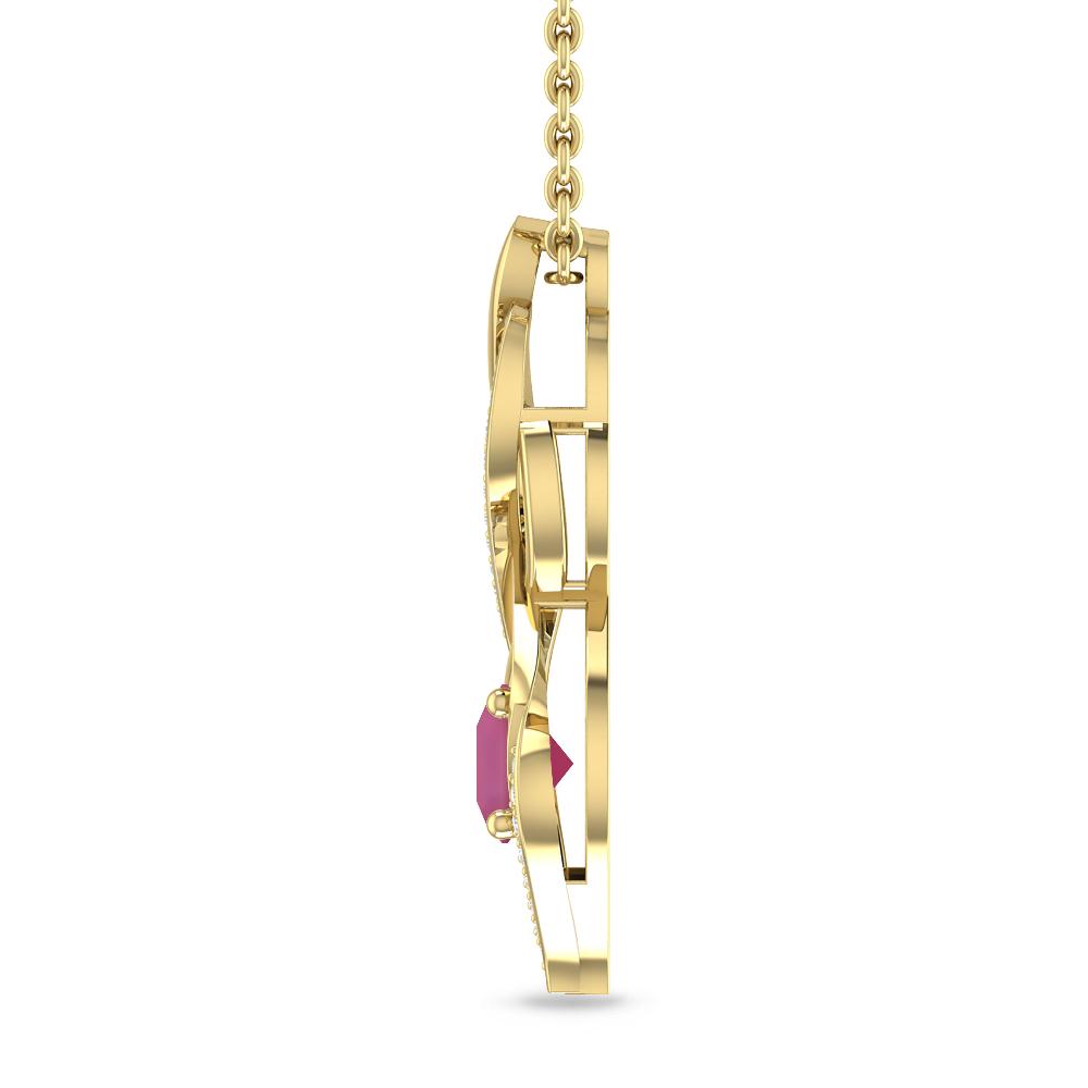 Yellow Gold - Pink Tourmaline