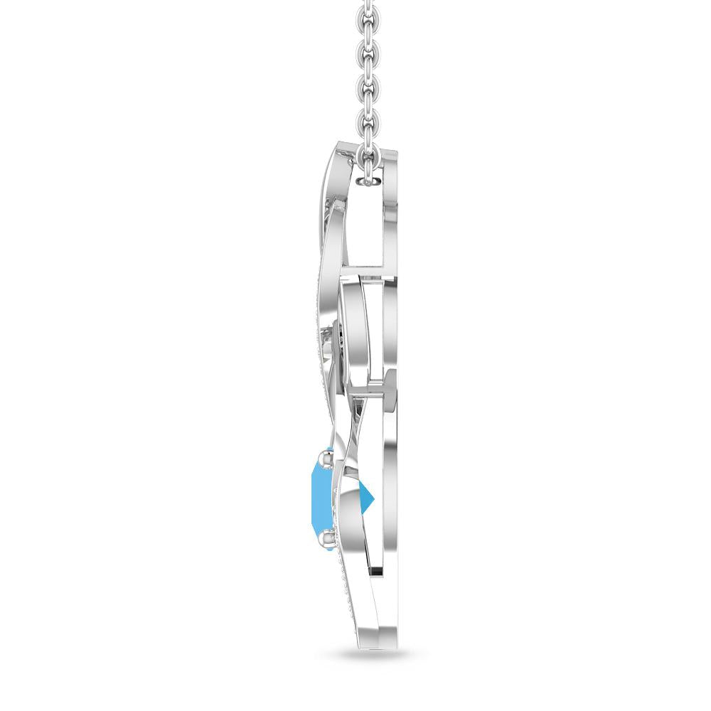 White Gold - Blue Topaz