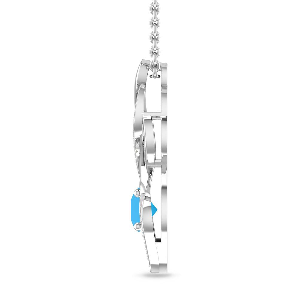 White Gold - Blue Topaz