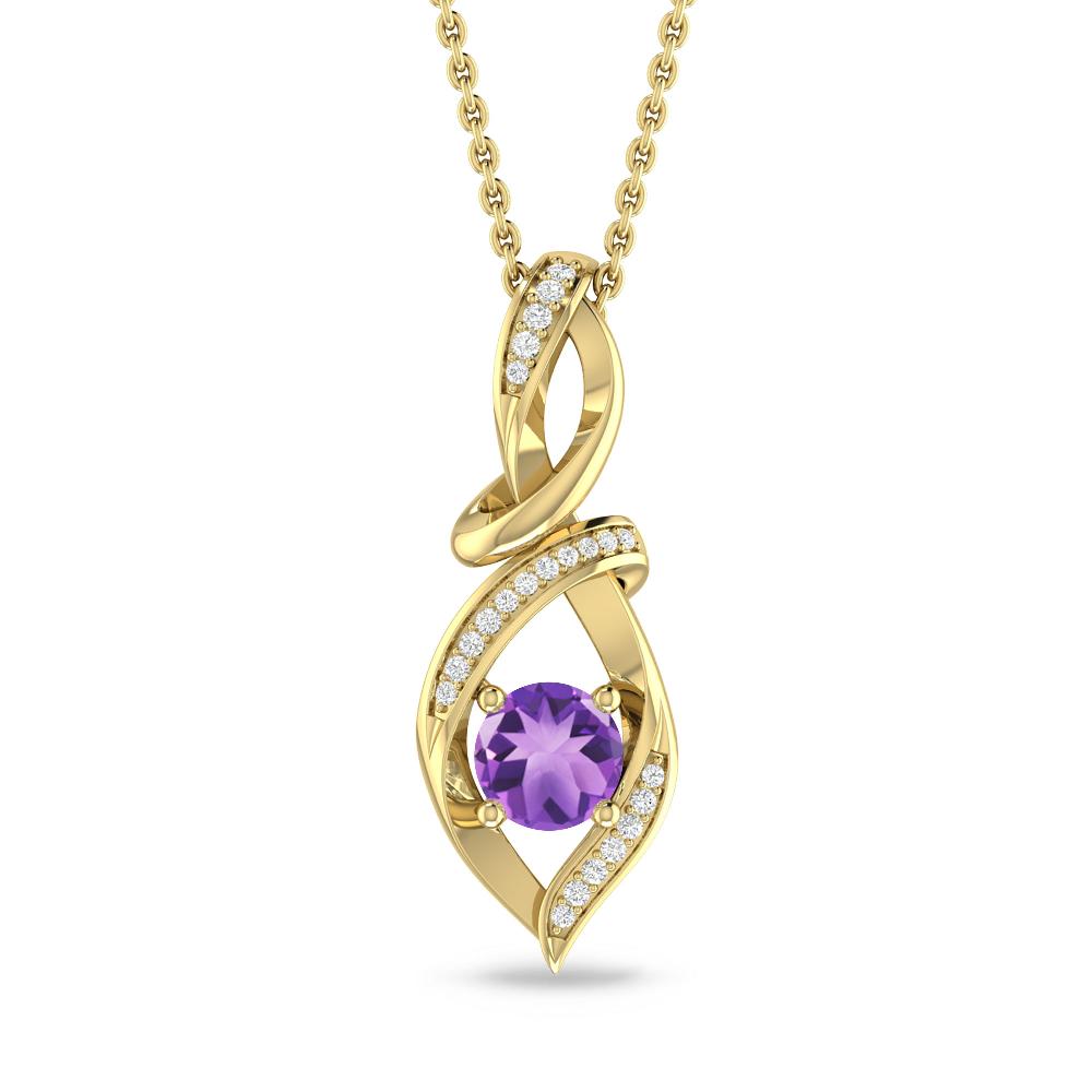 Yellow Gold - Amethyst